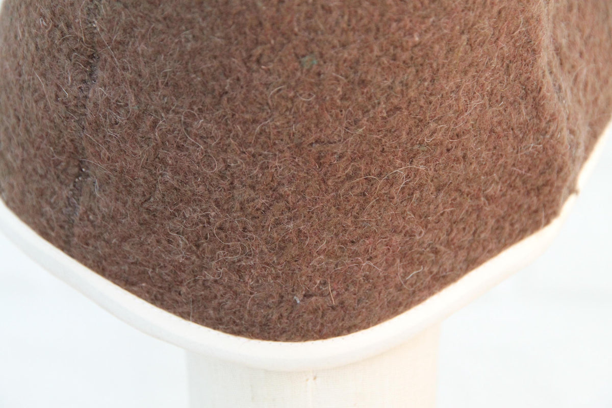 Handmade Wool Felt Sauna Hat – Banya Bathhouse Accessory, Contrast Trim
