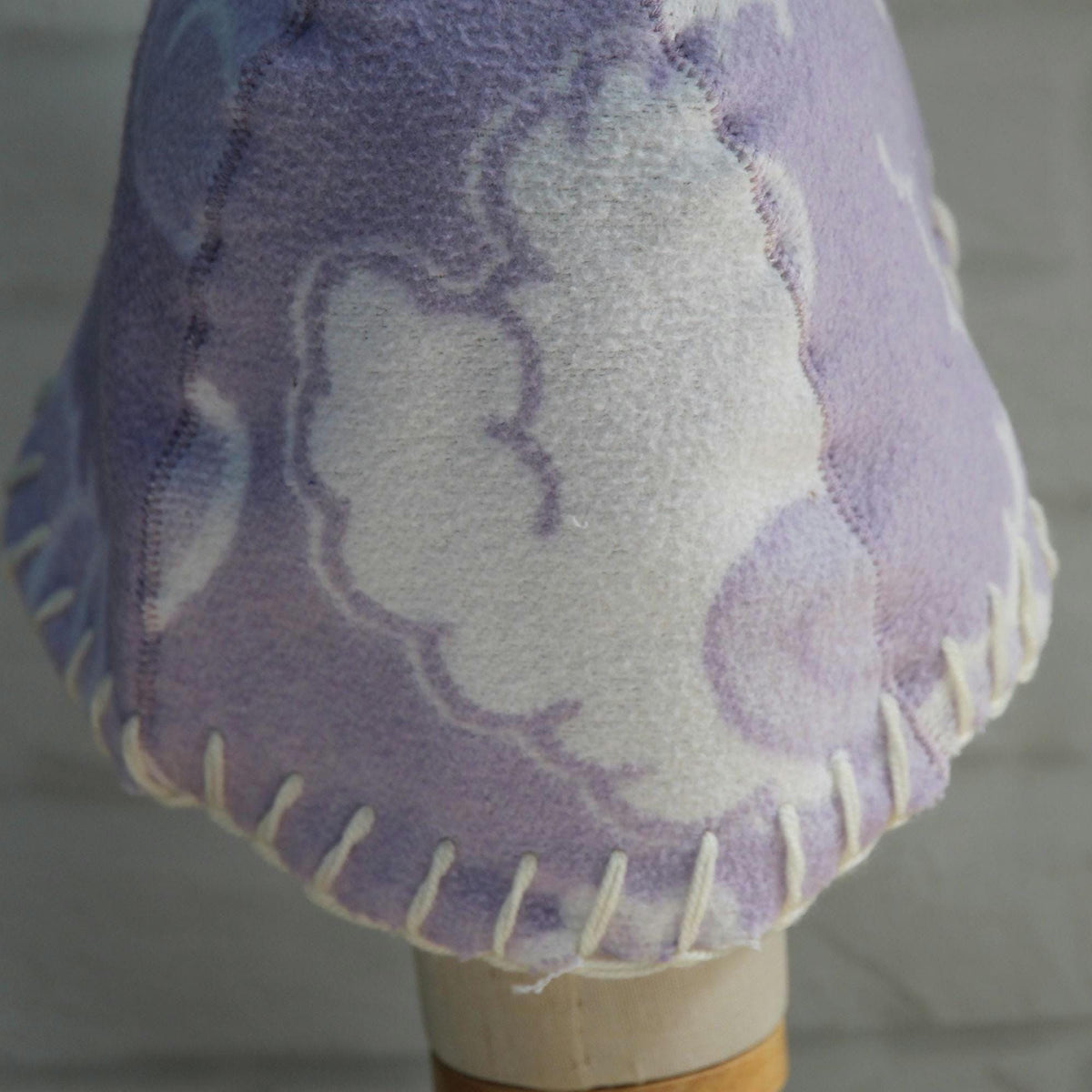 Handmade Upcycled Wool Sauna Hat - Floral Banya Hat for Women, Sustainable Spa Accessory