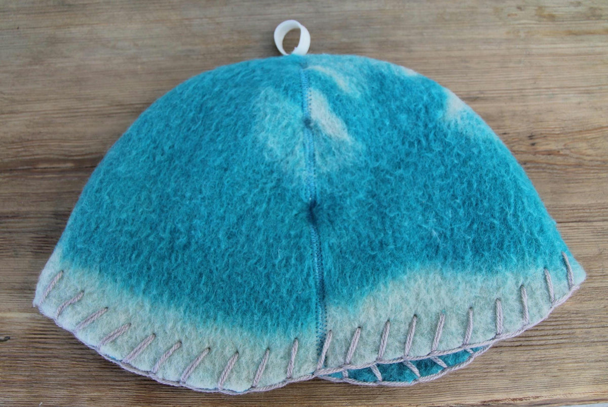 Sauna hat wool,green banya hat,sauna accessories,sauna cap,custom sauna hat,flower wool sauna hat,felt sauna hat,bucket hat,double-sided hat