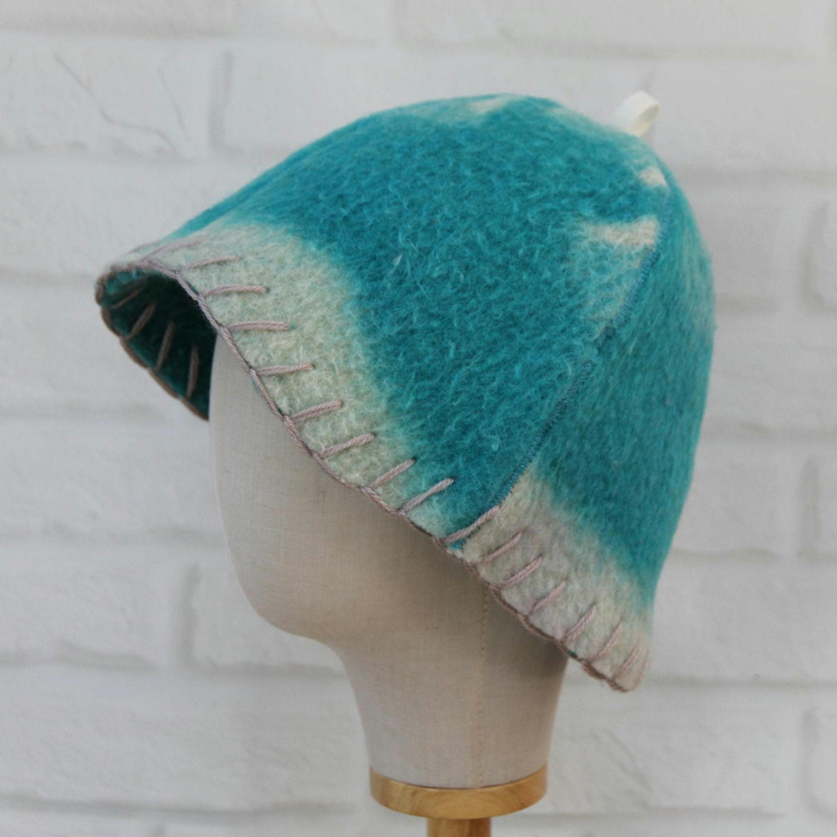 Sauna hat wool,green banya hat,sauna accessories,sauna cap,custom sauna hat,flower wool sauna hat,felt sauna hat,bucket hat,double-sided hat