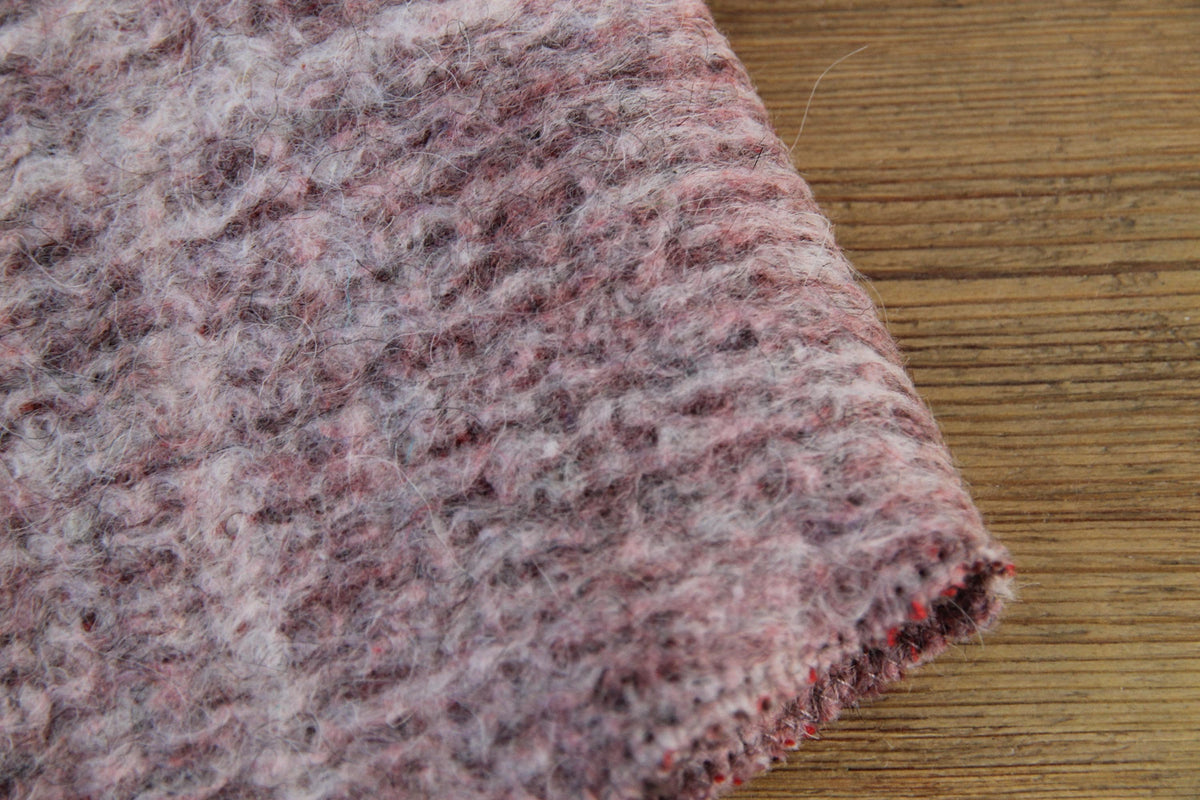 Upcycled Wool Sauna Hat – Dusty Rose Taupe Ribbed Banya Spa Accessory