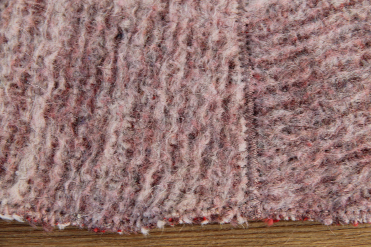 Upcycled Wool Sauna Hat – Dusty Rose Taupe Ribbed Banya Spa Accessory