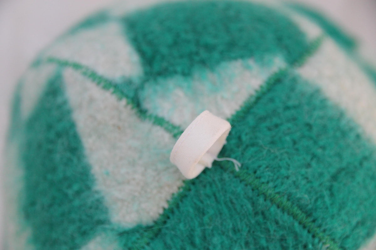 Upcycled Wool Sauna Hat – Green White Checkerboard Banya Spa Accessory