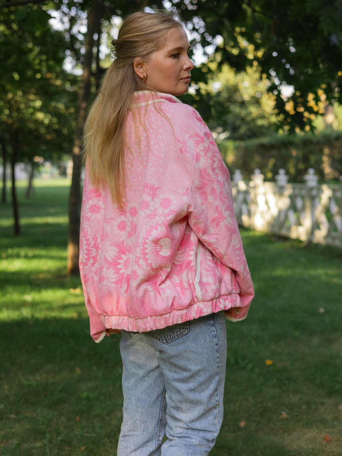 Upcycled Wool Blanket Jacket, Red Blue Striped Coat Handmade Folk Outerwear,Vintage Recycled Wool Size M,wollen jacket womens,gift for her.