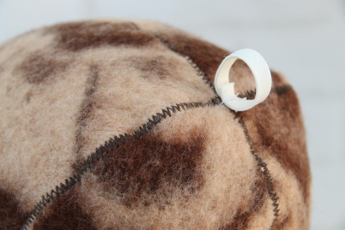 Handmade Felted Wool Sauna Hat, Upcycled Blanket Banya Cap, Spa Accessory