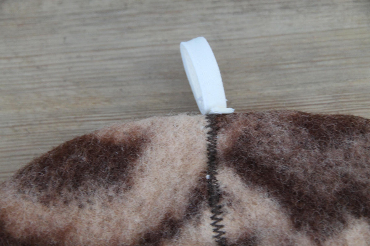 Handmade Felted Wool Sauna Hat, Upcycled Blanket Banya Cap, Spa Accessory