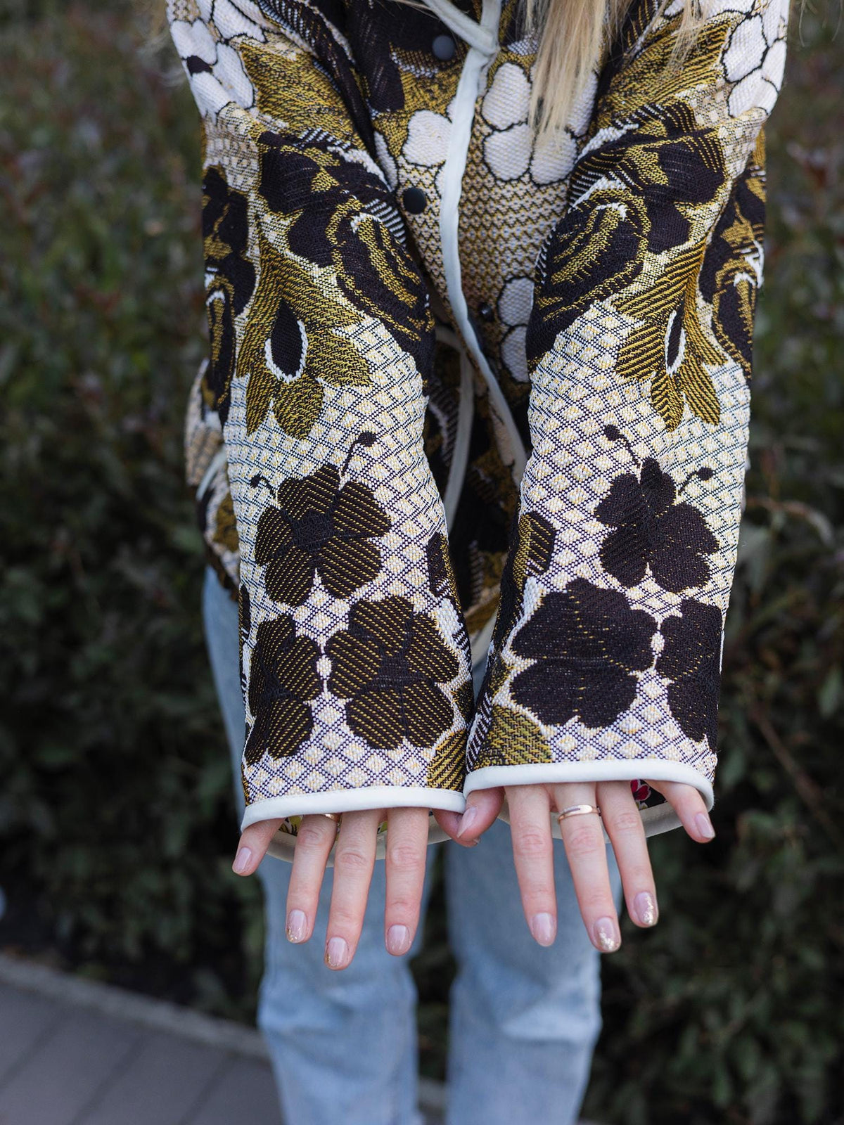Handmade Tapestry Jacket, Upcycled Vintage Floral Blanket Coat, Oversized Statement Bomber, Unique Boho Outerwear