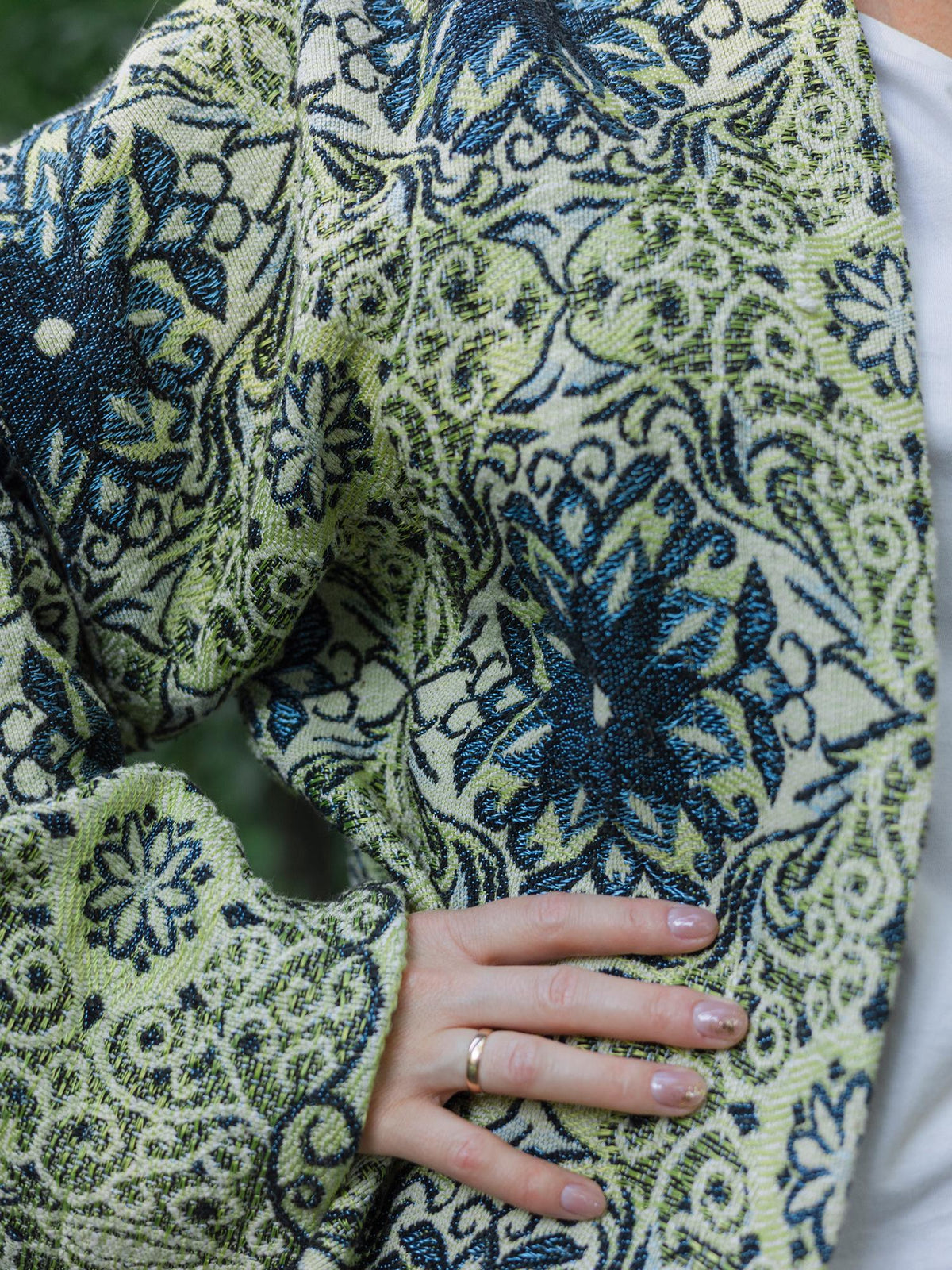 Handmade Vintage Tapestry Cardigan, Upcycled Floral Duster Coat, Oversized Boho Outerwear
