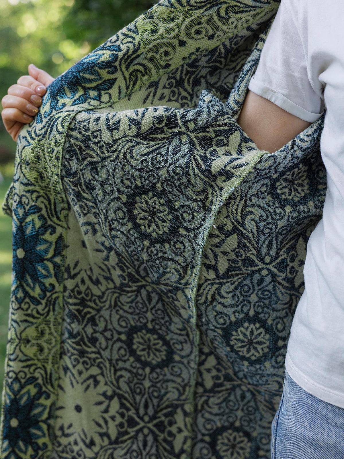 Handmade Vintage Tapestry Cardigan, Upcycled Floral Duster Coat, Oversized Boho Outerwear