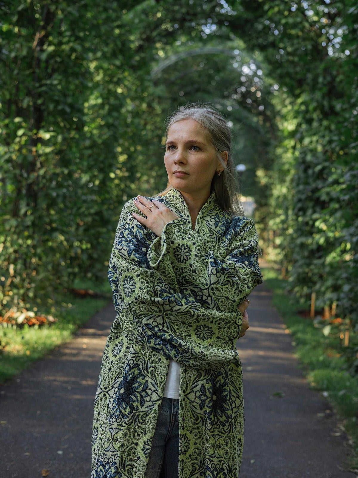 Handmade Vintage Tapestry Cardigan, Upcycled Floral Duster Coat, Oversized Boho Outerwear