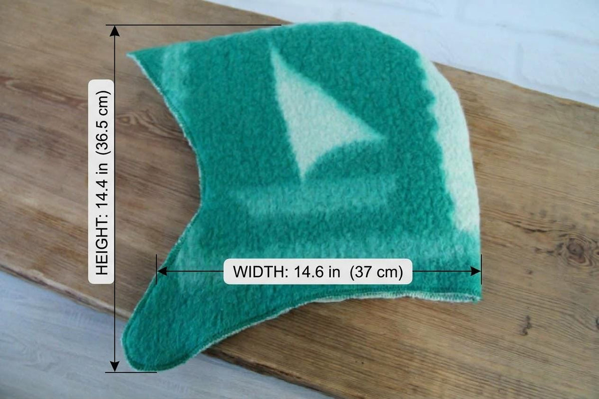 Men's Wool Sauna Hat, Felted Green Banya Cap, Natural Sheep Wool Steam Room Accessories, Spa Head Cover, Gift for Him, Banya Hat