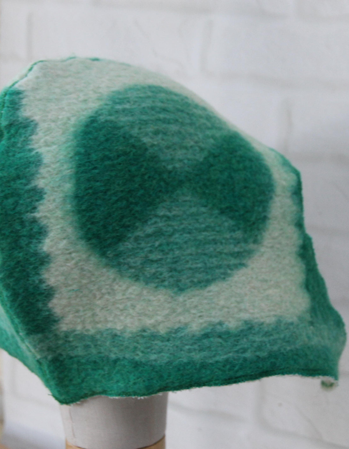 Men's Wool Sauna Hat, Felted Green Banya Cap, Natural Sheep Wool Steam Room Accessories, Spa Head Cover, Gift for Him, Hood Banya Hat