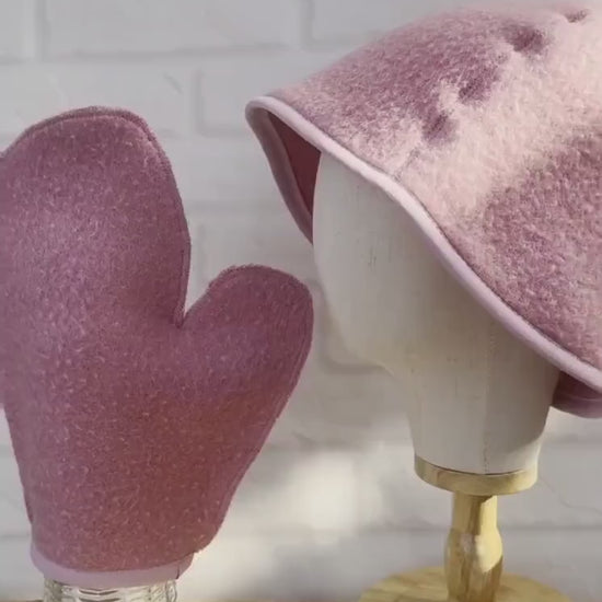 Elevate Your Spa Ritual: Dusty Rose Felt Sauna Set